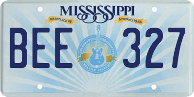 MS license plate BEE327