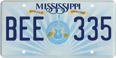 MS license plate BEE335