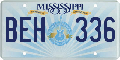 MS license plate BEH336