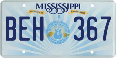 MS license plate BEH367
