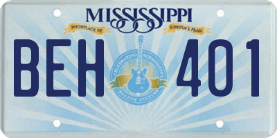 MS license plate BEH401