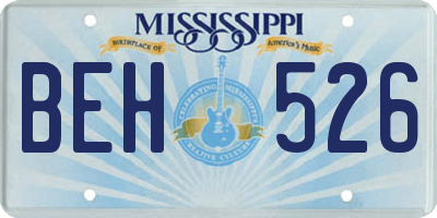 MS license plate BEH526