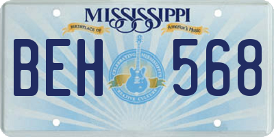 MS license plate BEH568