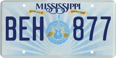 MS license plate BEH877