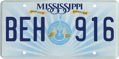 MS license plate BEH916