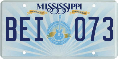 MS license plate BEI073