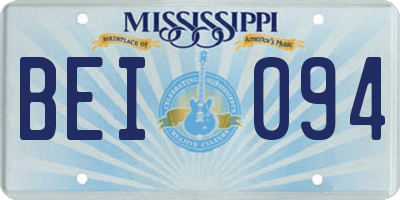 MS license plate BEI094
