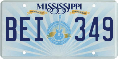 MS license plate BEI349