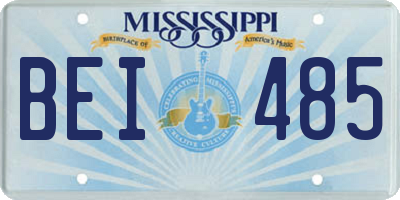 MS license plate BEI485