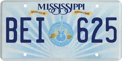 MS license plate BEI625