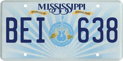 MS license plate BEI638