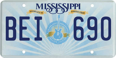 MS license plate BEI690