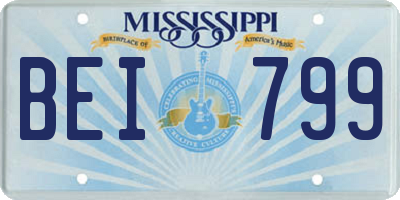 MS license plate BEI799