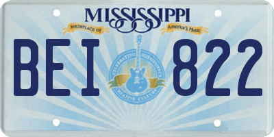 MS license plate BEI822