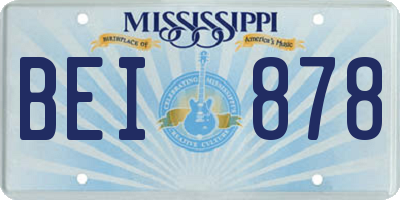 MS license plate BEI878