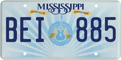 MS license plate BEI885