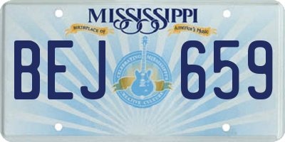 MS license plate BEJ659