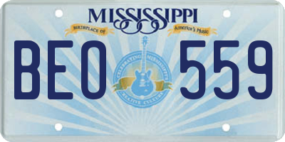 MS license plate BEO559