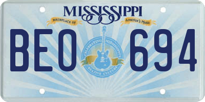 MS license plate BEO694