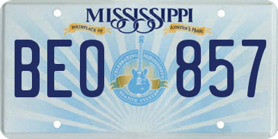 MS license plate BEO857