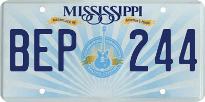 MS license plate BEP244
