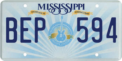 MS license plate BEP594