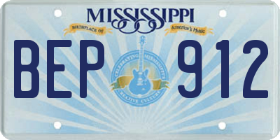 MS license plate BEP912