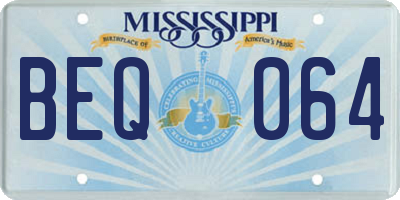 MS license plate BEQ064