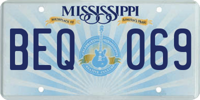 MS license plate BEQ069
