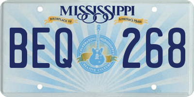 MS license plate BEQ268