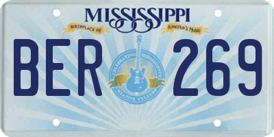 MS license plate BER269