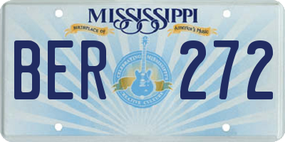 MS license plate BER272