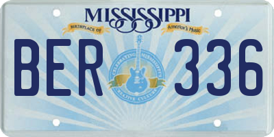 MS license plate BER336