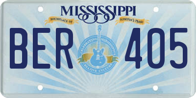 MS license plate BER405