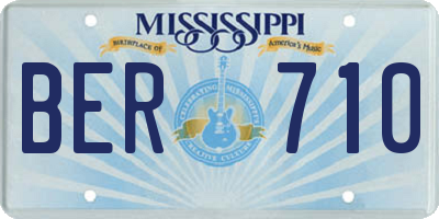 MS license plate BER710