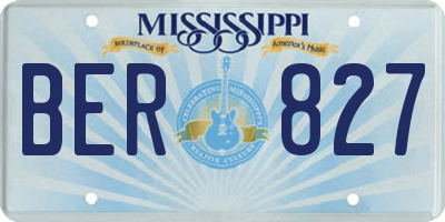 MS license plate BER827