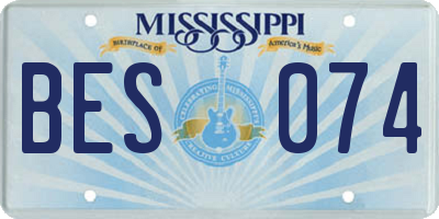 MS license plate BES074