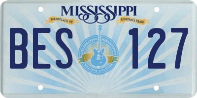 MS license plate BES127