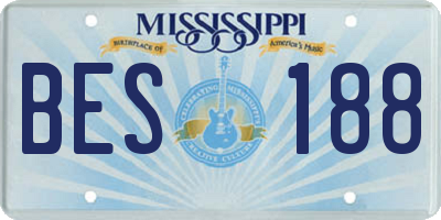 MS license plate BES188