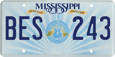 MS license plate BES243