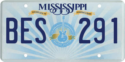 MS license plate BES291