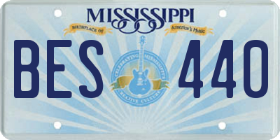 MS license plate BES440