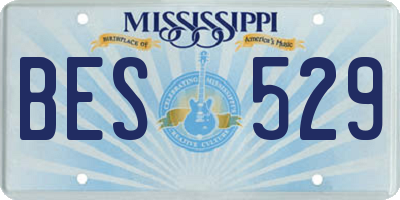 MS license plate BES529