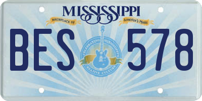 MS license plate BES578