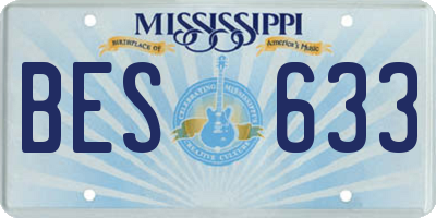 MS license plate BES633