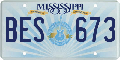 MS license plate BES673