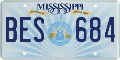 MS license plate BES684