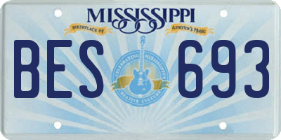 MS license plate BES693