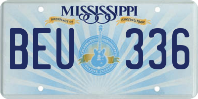 MS license plate BEU336
