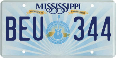 MS license plate BEU344